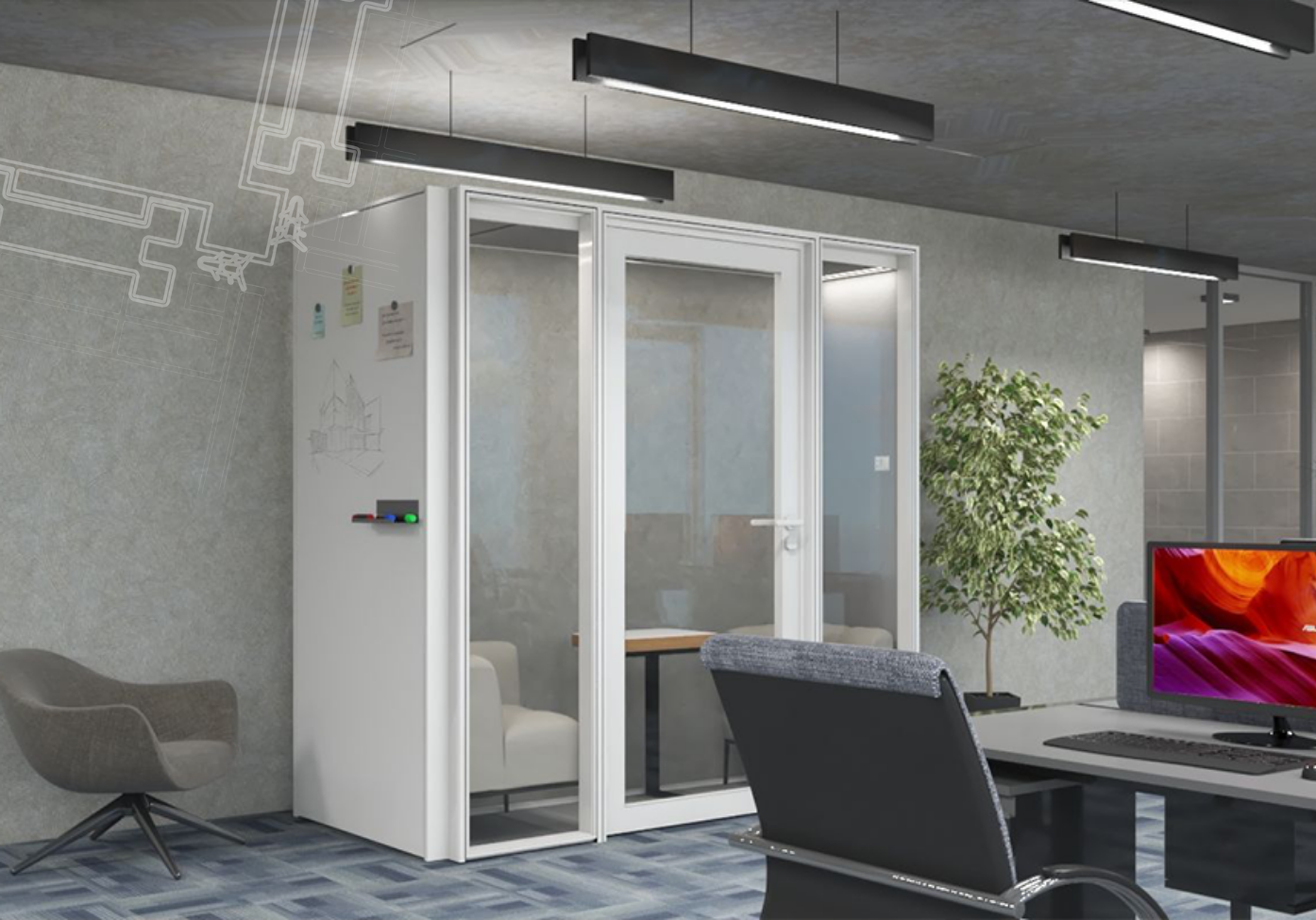 Creating Quiet Spaces in Offices with Alnopod: Acoustic Room and Focus Room Solutions